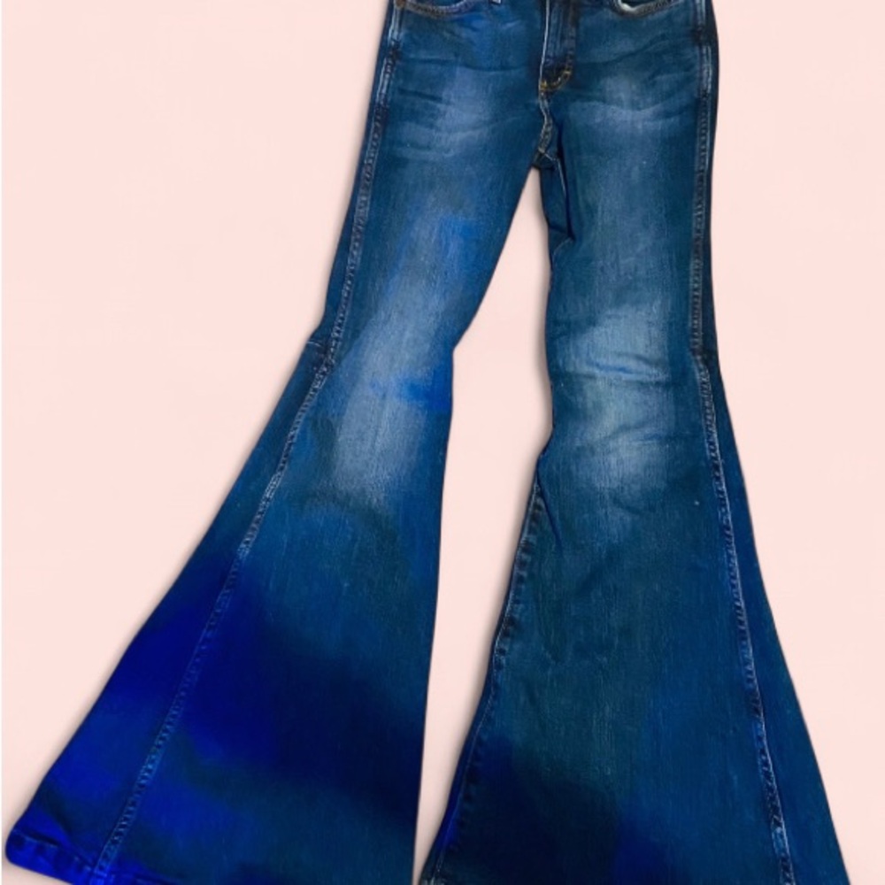 Wrangler Blue Flare Wide Leg Jeans